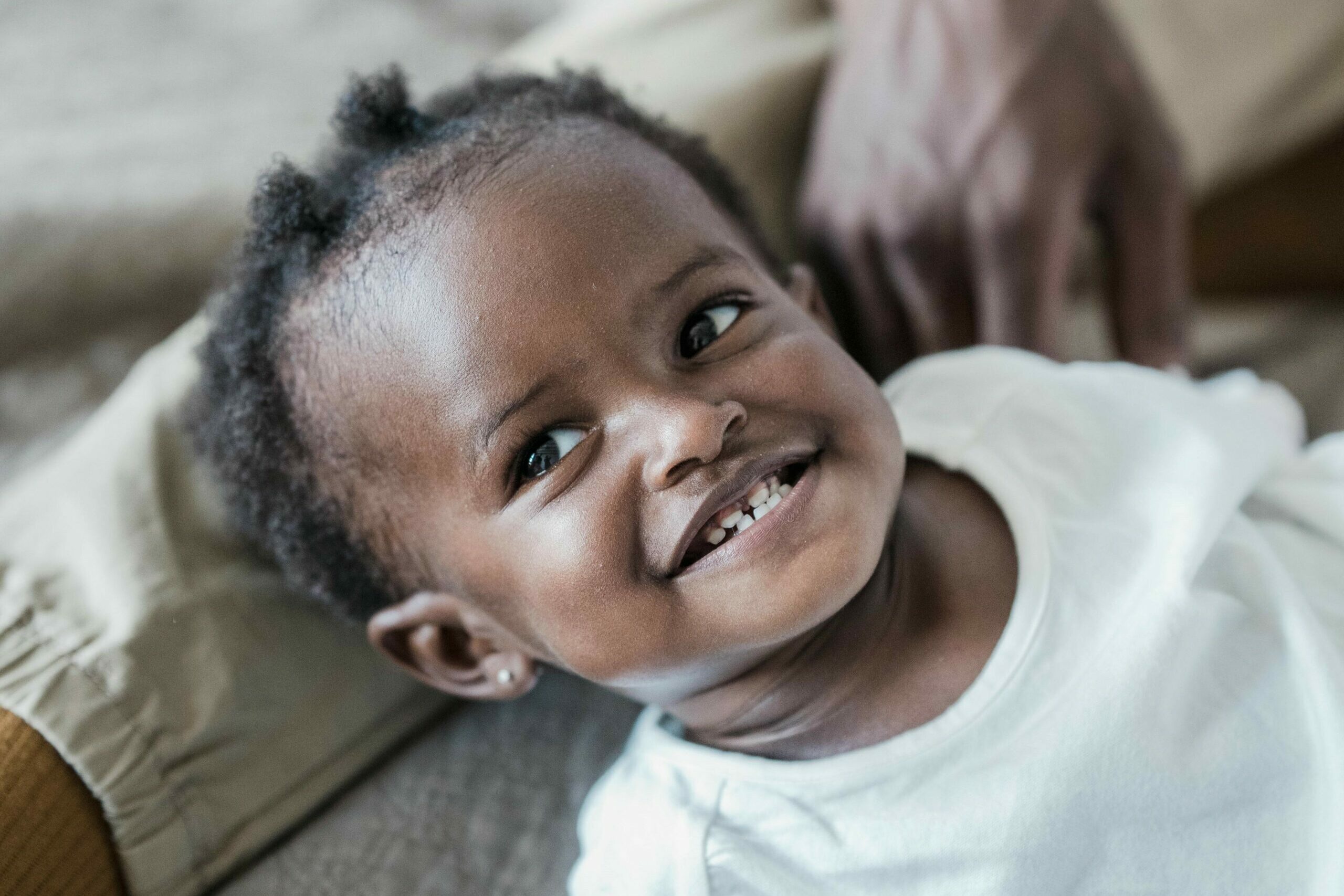 Baby smiling
